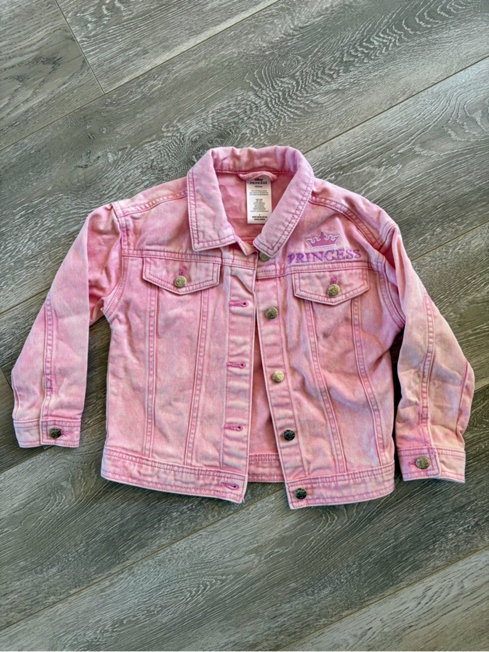 Disney Princess Girl’s Pink Jean Jacket- 6